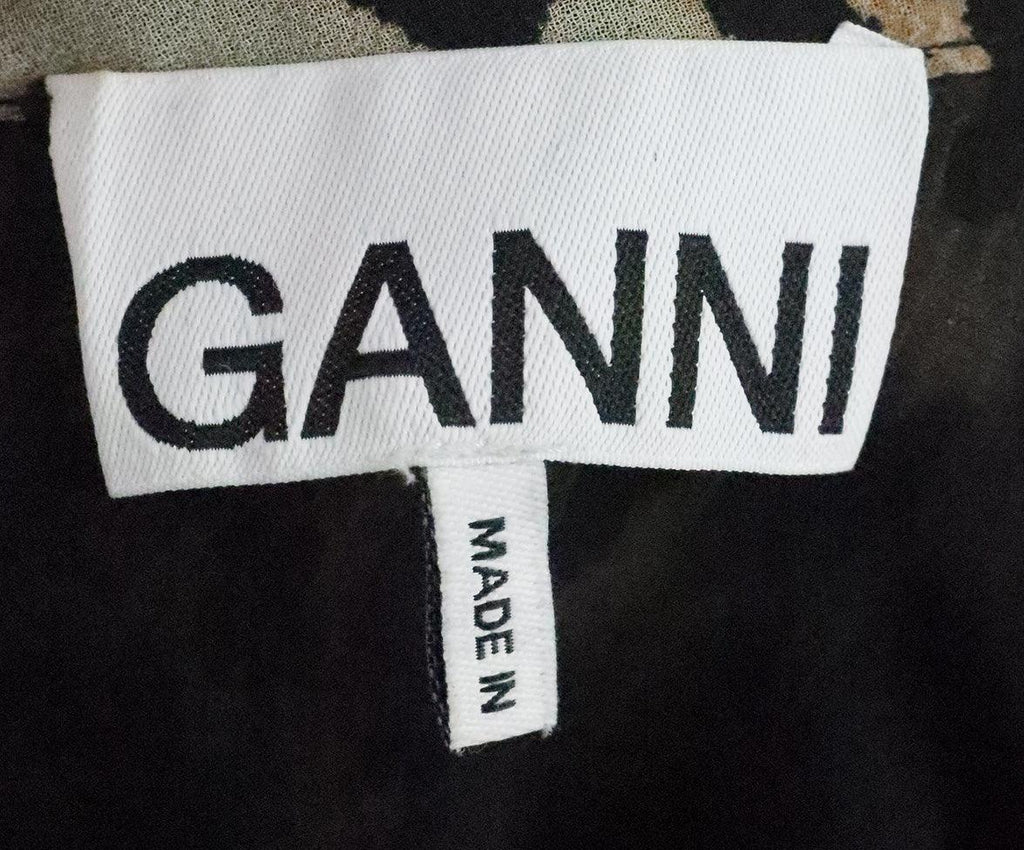 Ganni Pleated Leopard Print Dress 3