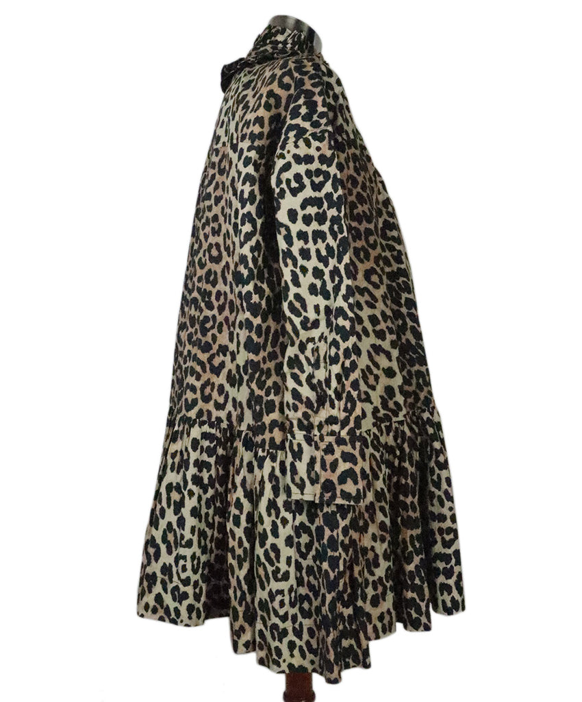 Ganni Leopard Print Cotton Dress 1