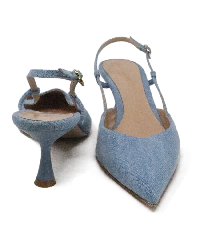 Gianvito Rossi Light Denim Sling Backs 2