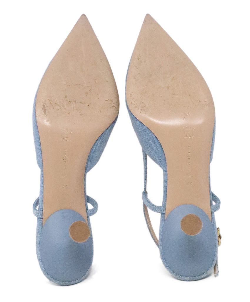 Gianvito Rossi Light Denim Sling Backs 4