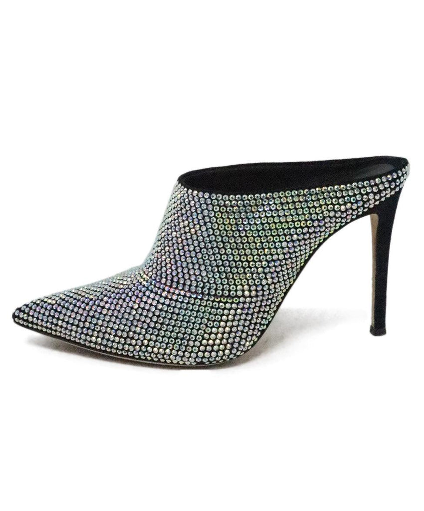 Giuseppe Zanotti Iridescent Rhinestone Mules sz 6.5 - Michael's Consignment NYC