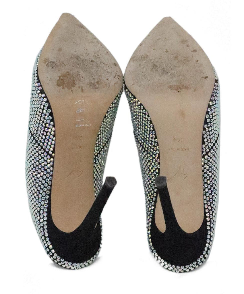 Giuseppe Zanotti Iridescent Rhinestone Mules sz 6.5 - Michael's Consignment NYC