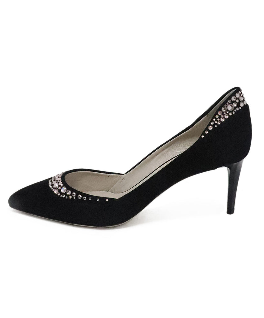 Giorgio Armani Black Suede & Crystal Trim 1