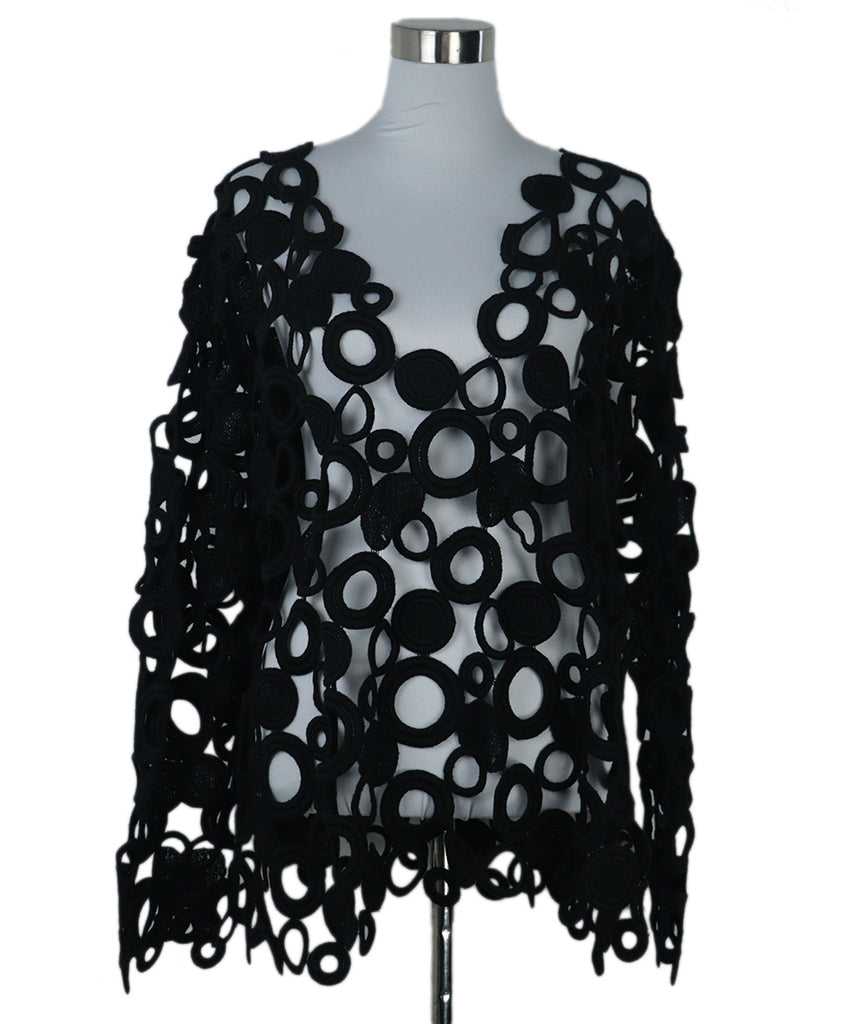 Giorgio Armani Black Circle Applique Top 