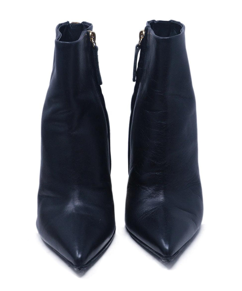 Giuseppe Zanotti Black Leather & Gold Heel Booties 3