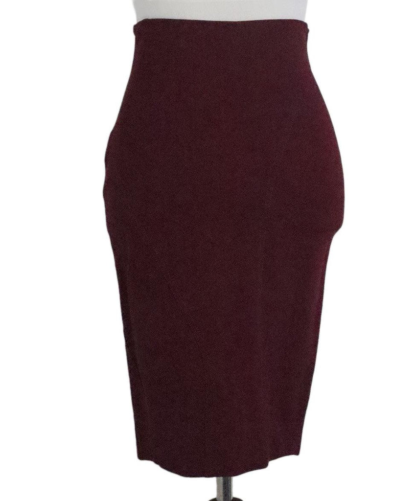 Givenchy Burgundy Zipper Trim Skirt sz 0 - Michael's Consignment NYC