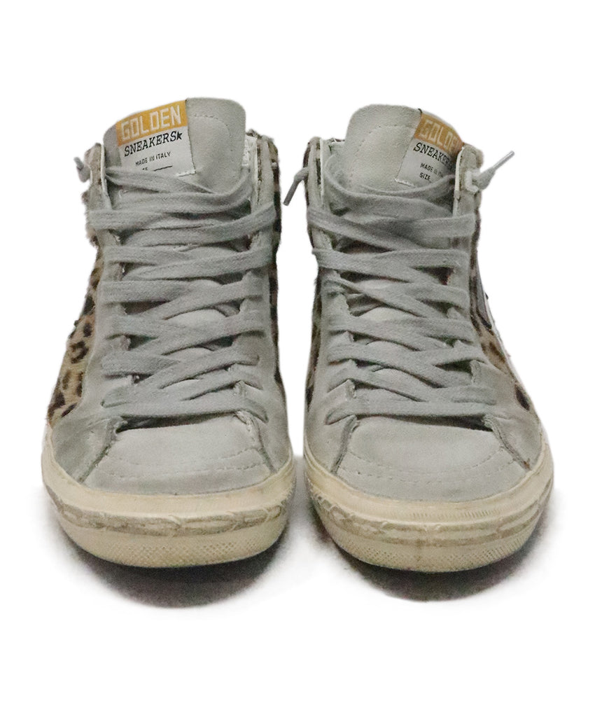 Golden Goose Grey & Leopard Print Sneakers 3