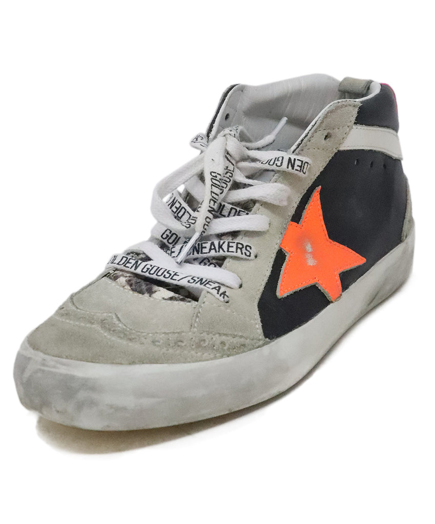 Golden Goose Grey & Black Suede Sneakers 