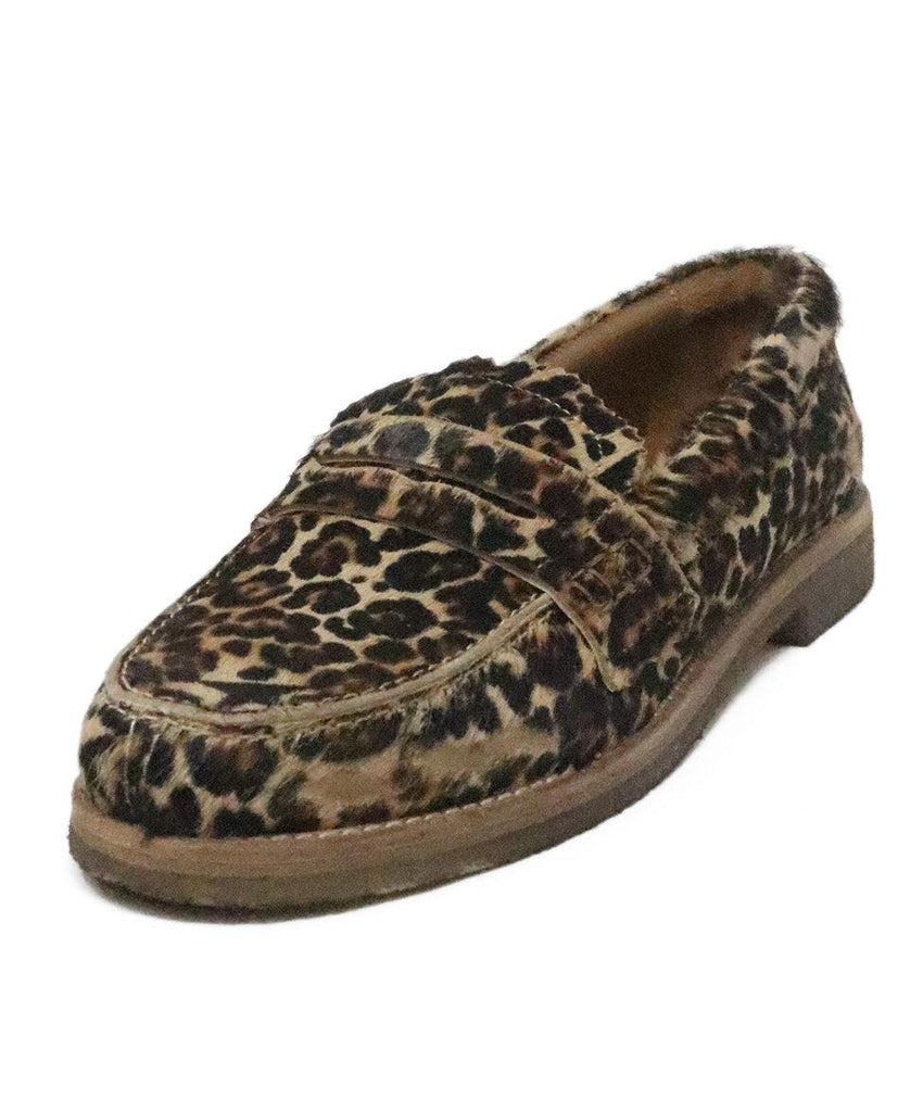 Golden Goose Leopard Print Fur Loafers 