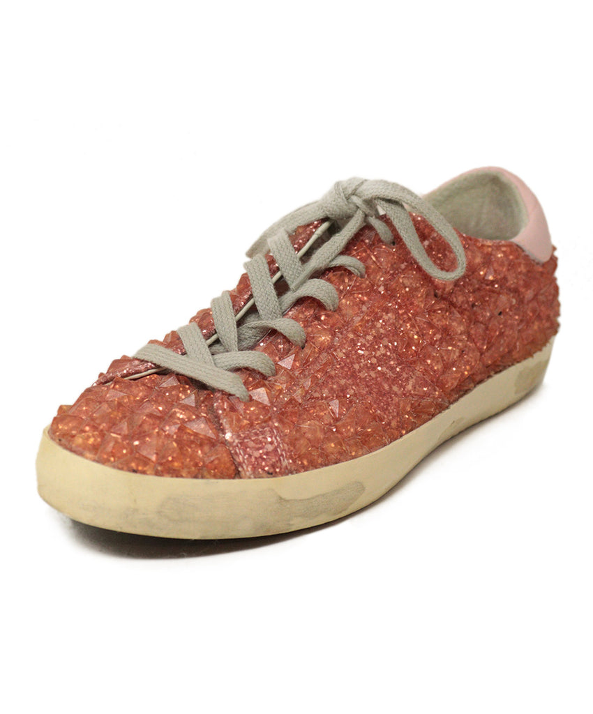 Golden Goose Pink Glitter Rubber Sneakers 