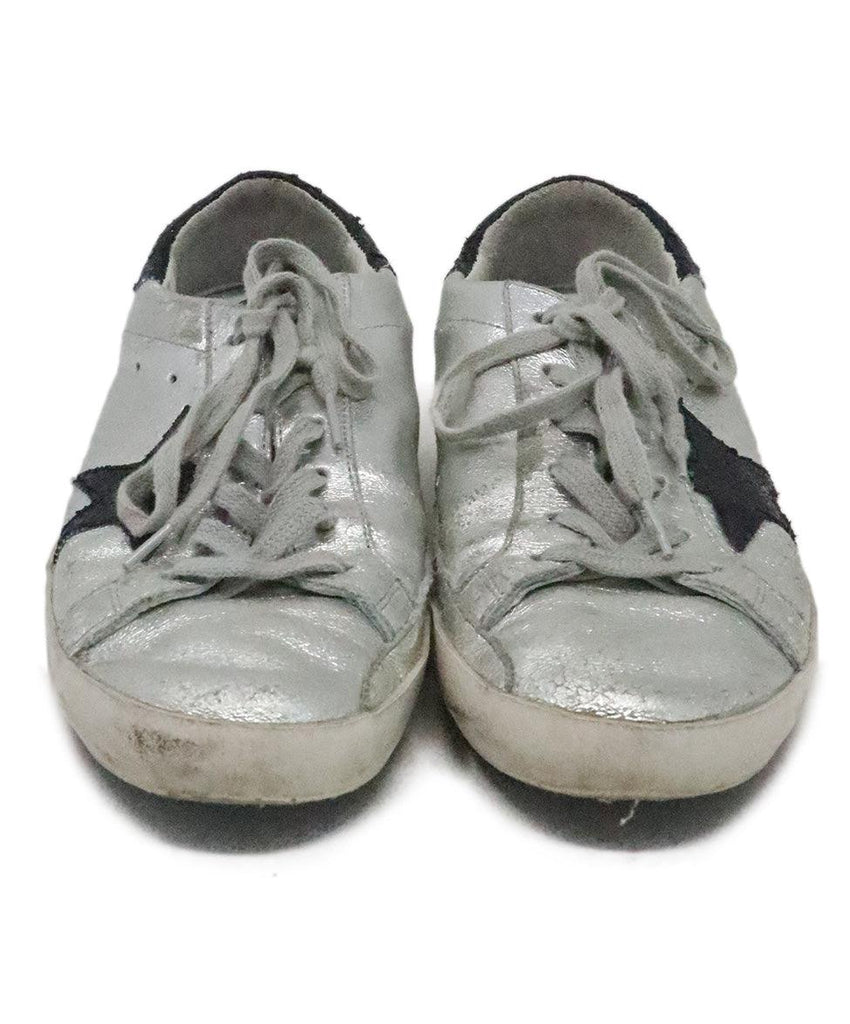 Golden Goose Silver & Black Sneakers 3