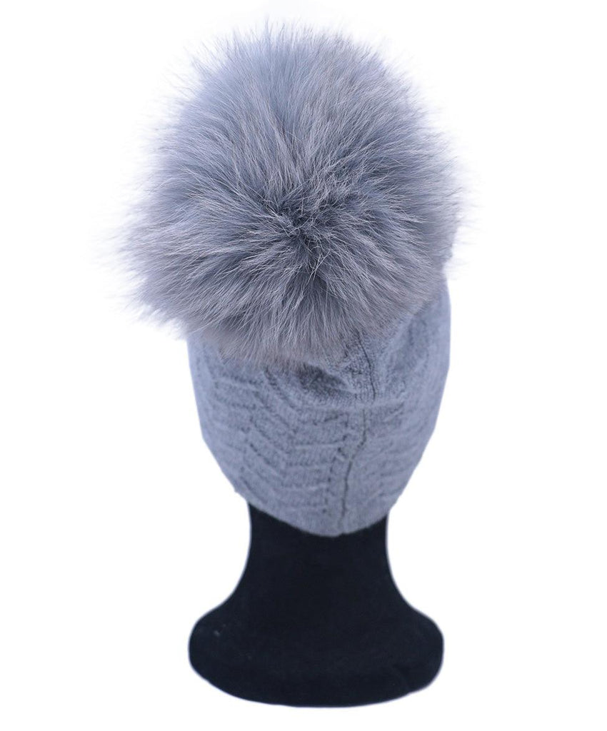 Grey Crystal Fox Fur Hat 4