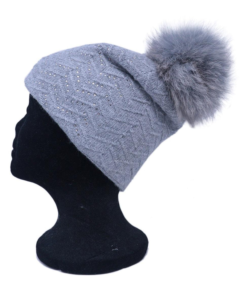 Grey Crystal Fox Fur Hat 3