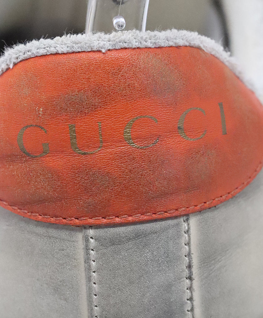 Gucci Blue & Orange Distressed Sneakers 8