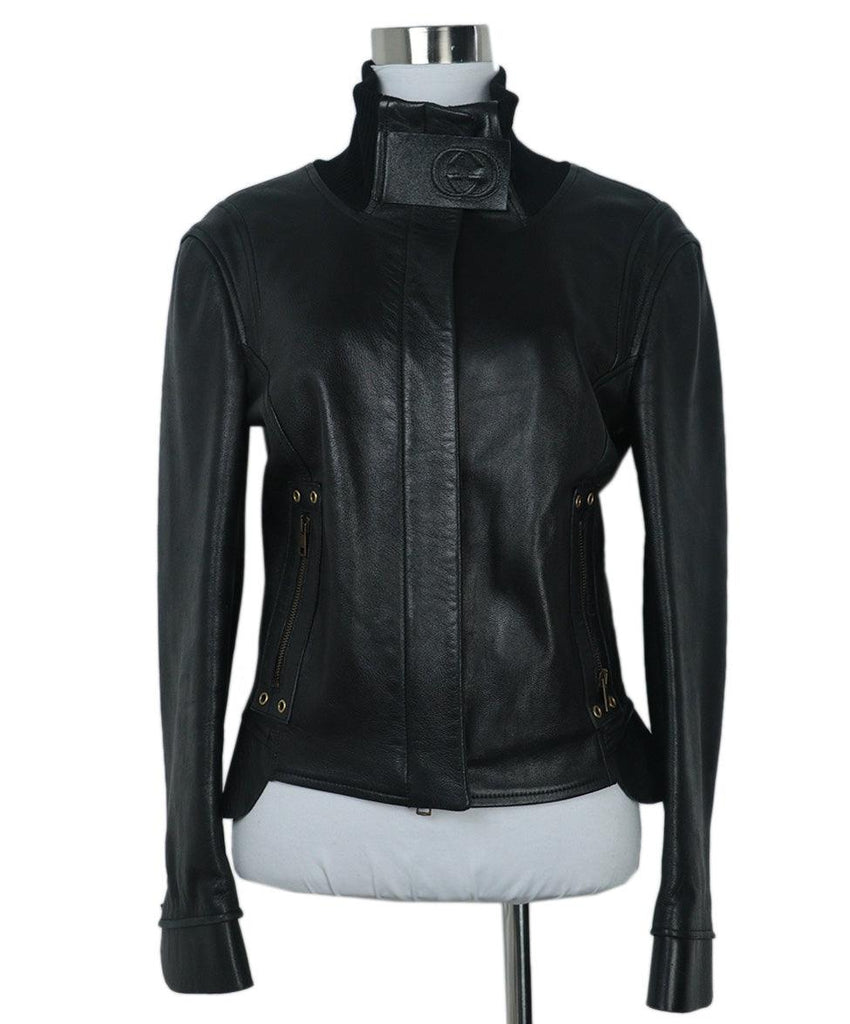 Gucci Black Leather Jacket 