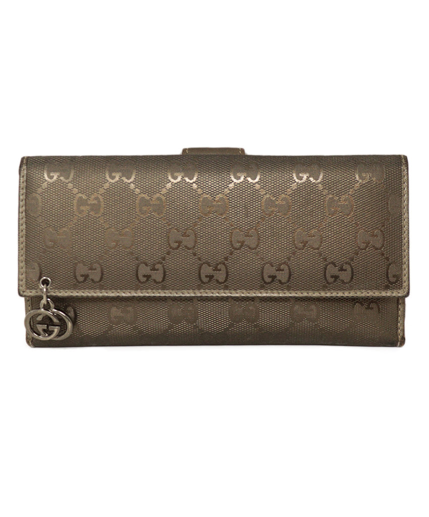 Gucci Bronze Monogram Long Wallet 