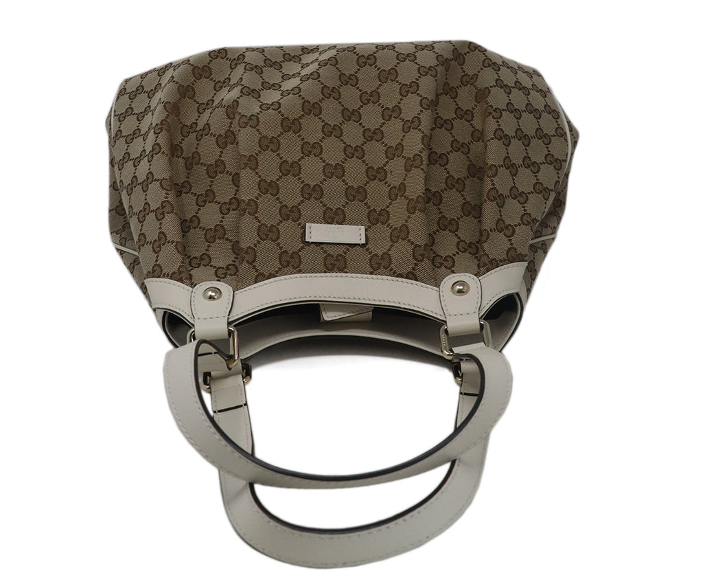 Gucci Brown Monogram Canvas & Leather Bag 4