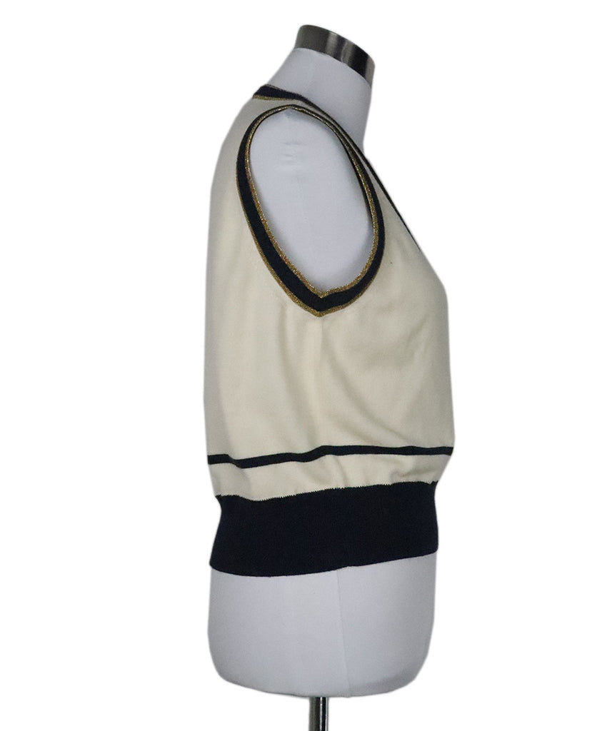 Gucci Cream & Navy Wool Vest 1