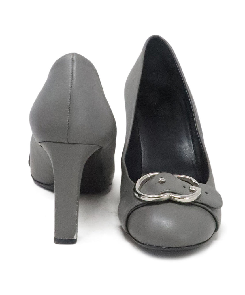 Gucci Grey Leather Heels 2