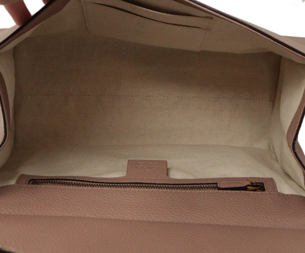 Gucci Mauve Leather & Pearl Shoulder Bag 6