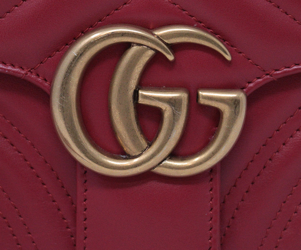 Gucci Red Leather Marmont Crossbody 9