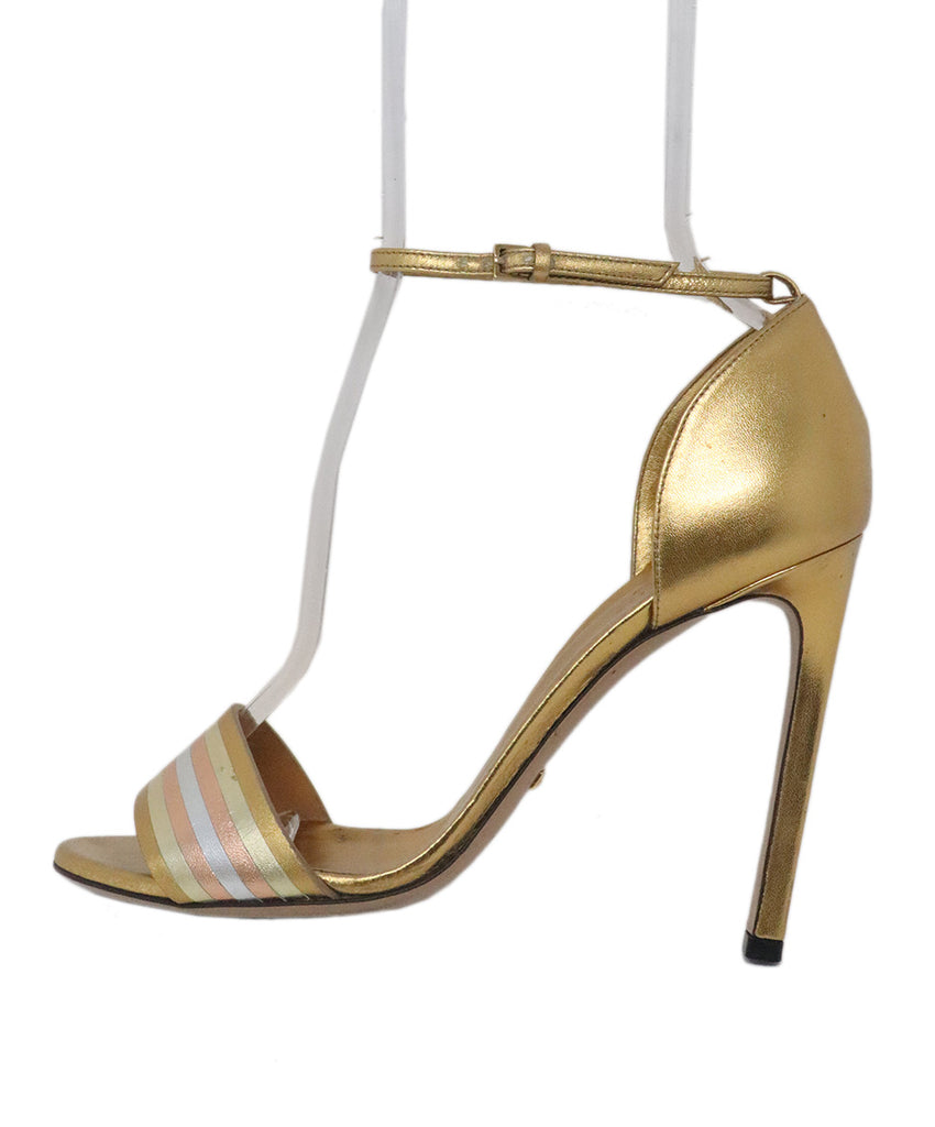 Gucci Gold & Silver Leather Heels 1