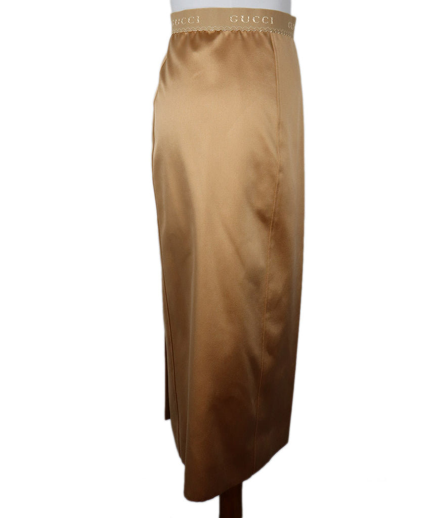 Gucci Champagne Silk Skirt 1