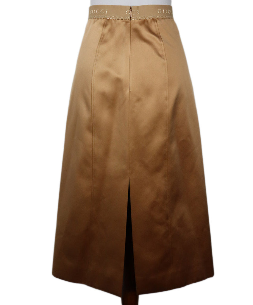 Gucci Champagne Silk Skirt 2