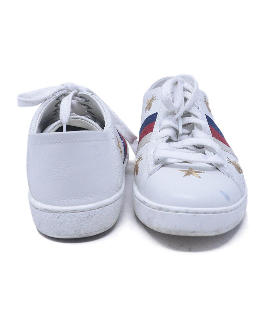 Gucci White Leather Embroidered Sneakers 2