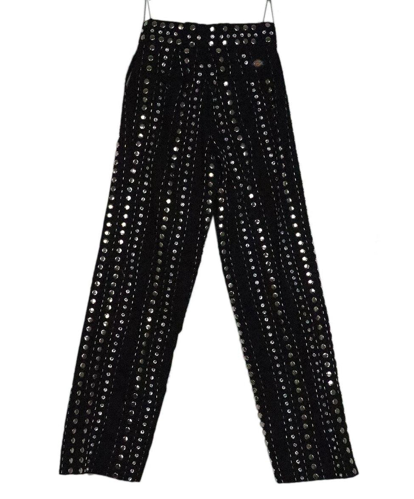 Gucci x Dickies Black Rhinestone Studded Pants sz 2 - Michael's Consignment NYC