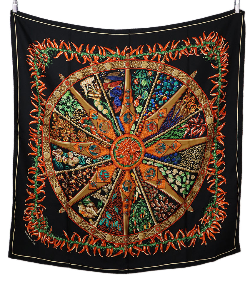 Hermes Aux Pays Des Epices Print Scarf 1