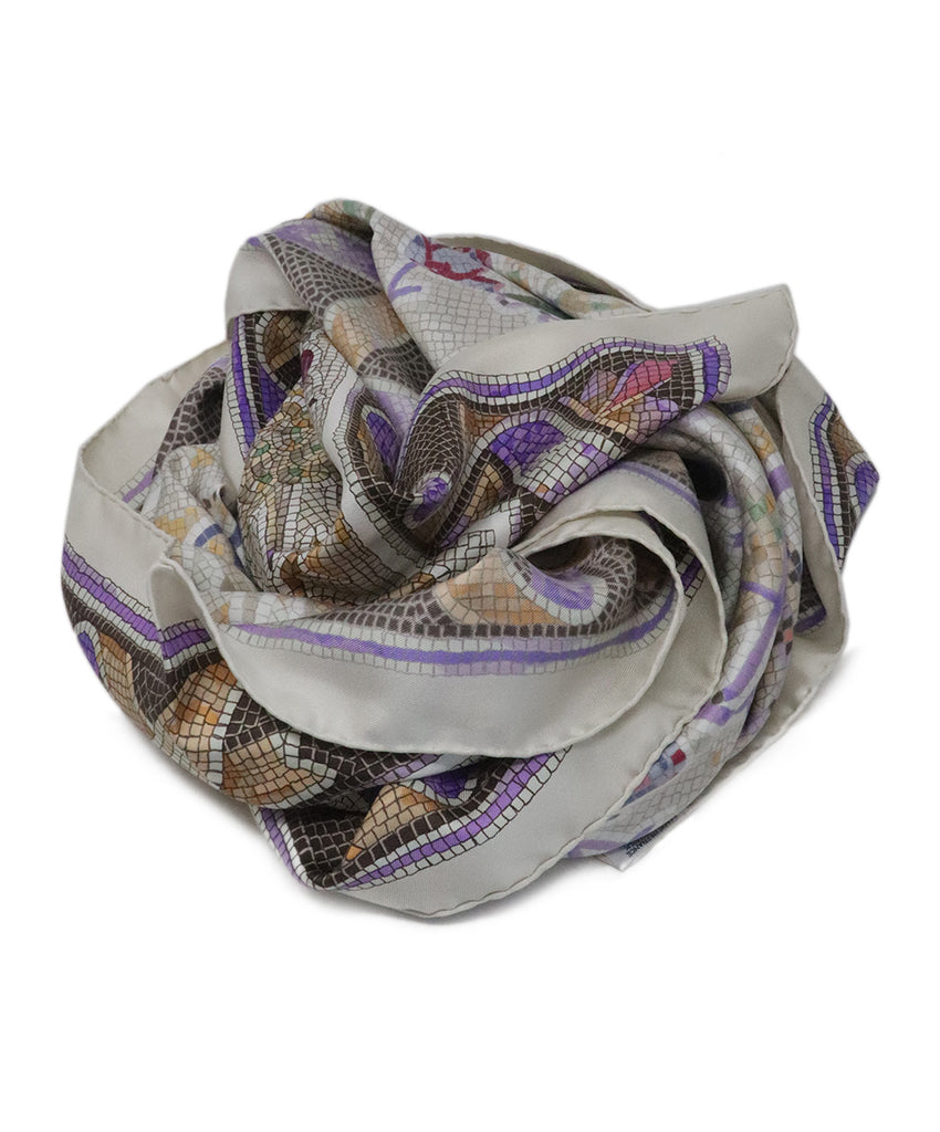 Hermes Pavement Mosaic Print Scarf 