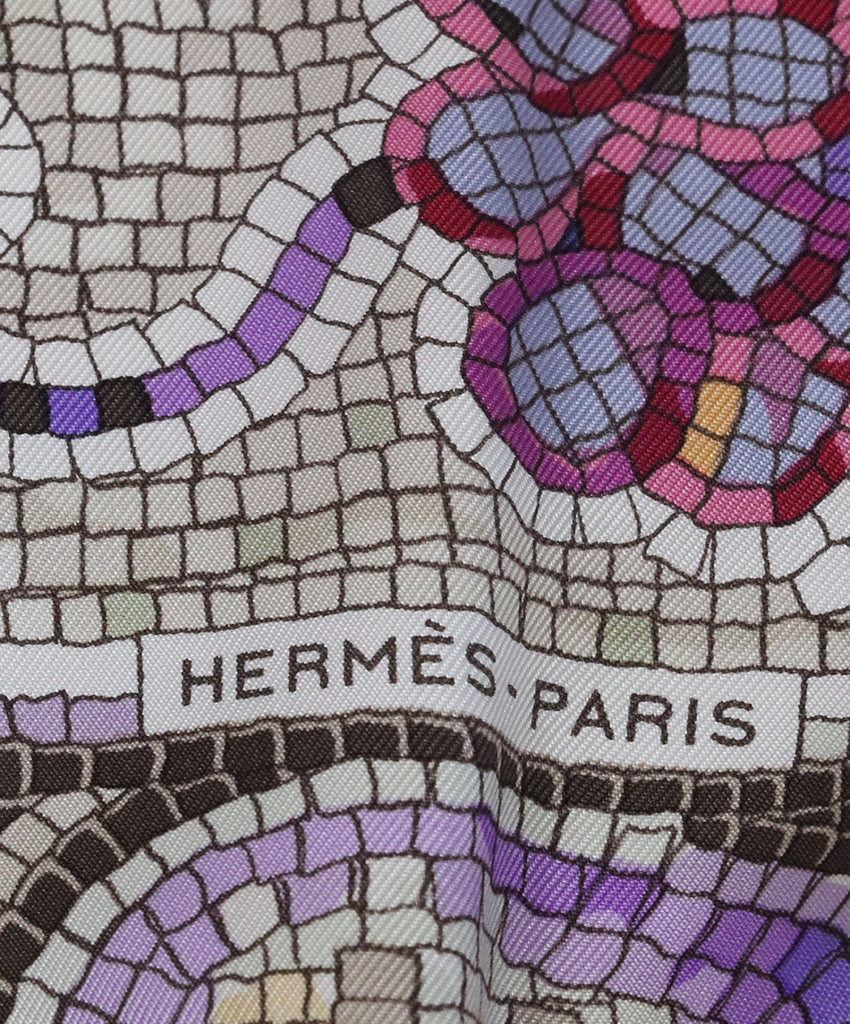 Hermes Pavement Mosaic Print Scarf 7