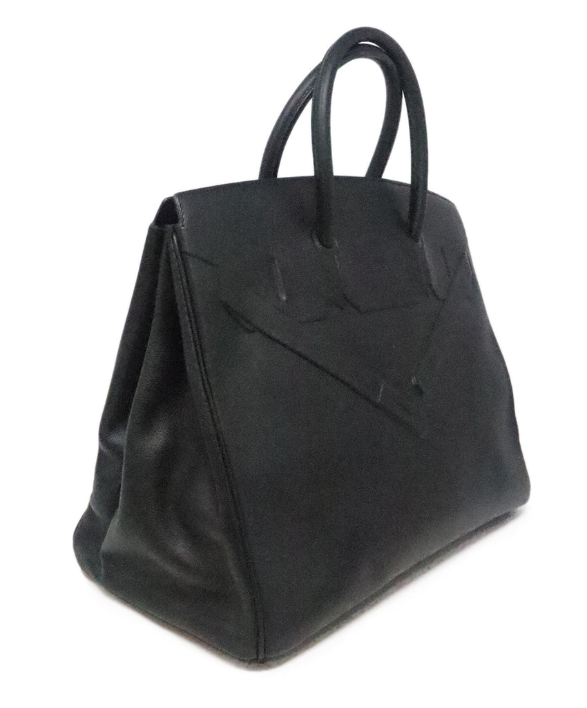 Hermes 35cm Black Leather Shadow Birkin 2