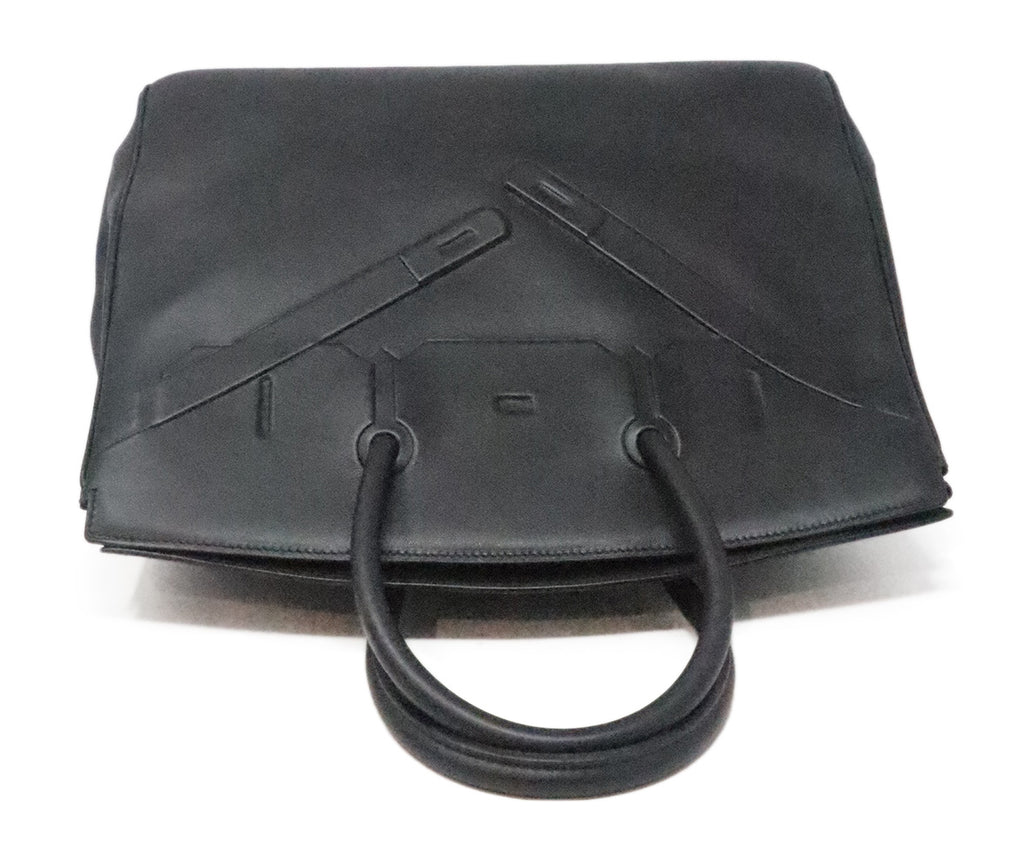 Hermes 35cm Black Leather Shadow Birkin 5