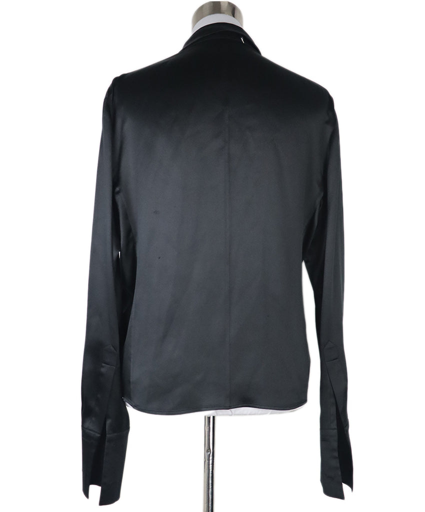 Hermes Black Silk Blouse 2