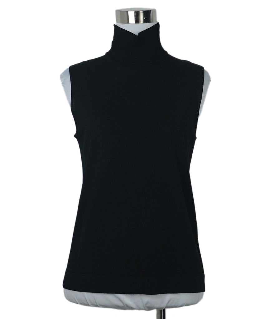 Hermes Black Sleeveless Turtleneck 