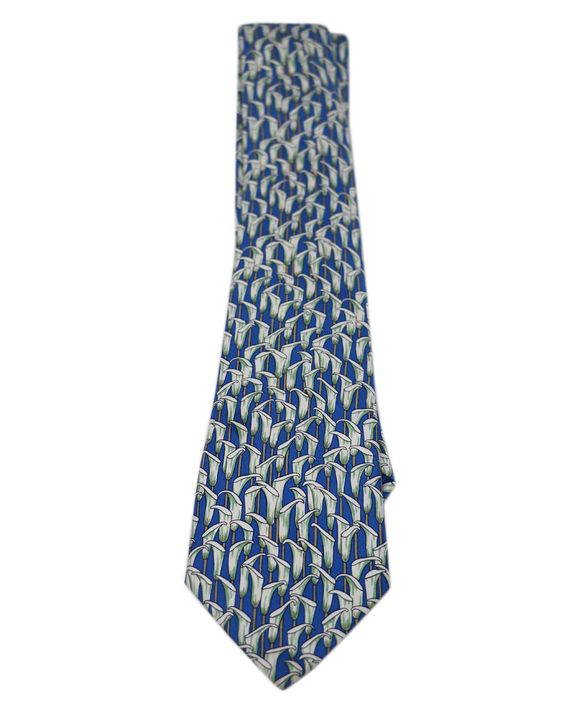 Hermes Calla Lily Tie 