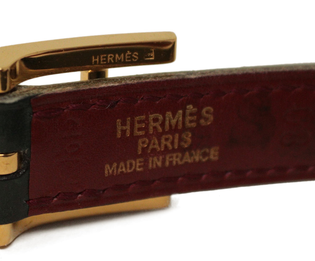 Hermes Hunter Green Leather Belt 2