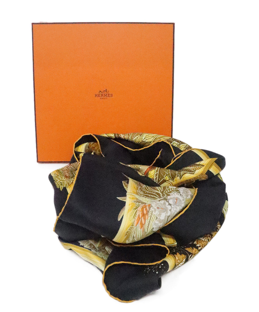 Hermes Jardins D' Hiver Print Silk Scarf 5