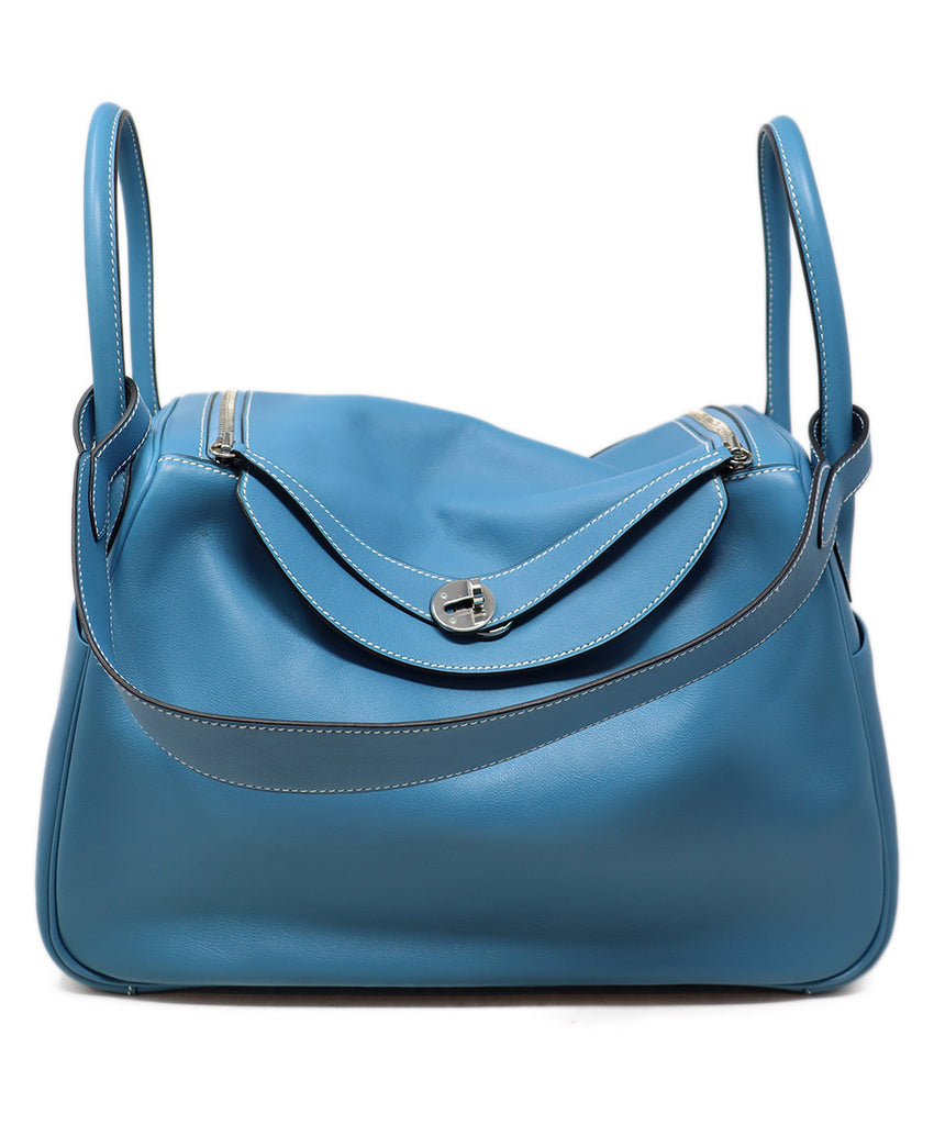 Hermes Light Blue Leather Lindsay Bag 