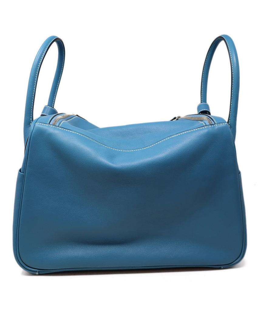 Hermes Light Blue Leather Lindsay Bag 2