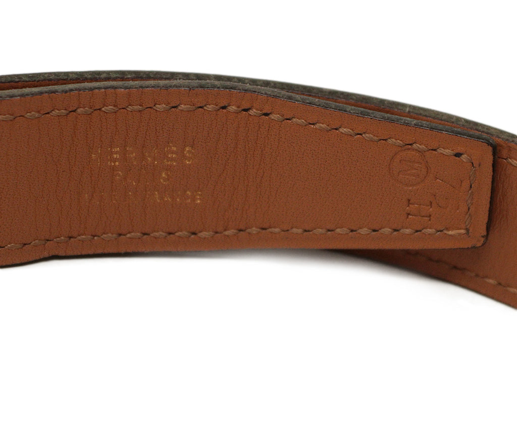 Hermes Navy Blue Leather Belt 2