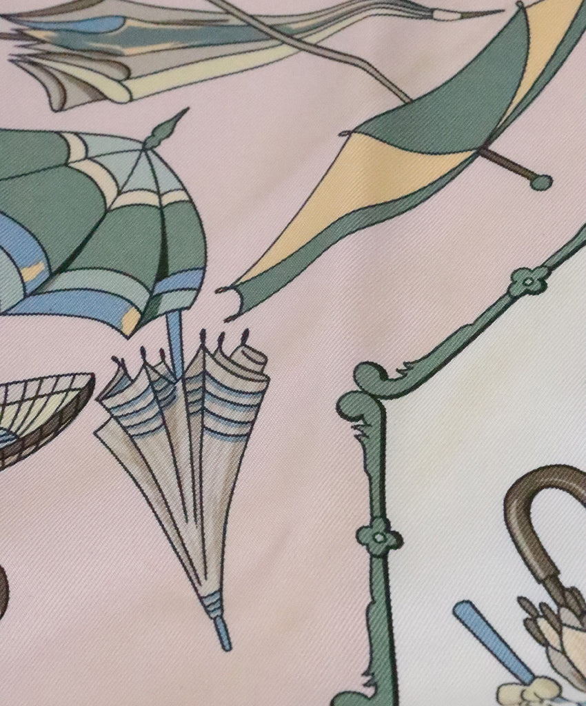 Hermes Pastel Pink & Multicolor Silk Scarf 9