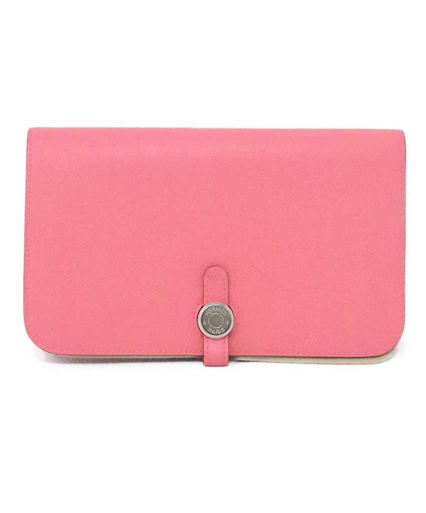 Hermes Pink Leather Dogon Wallet - Michael's Consignment NYC