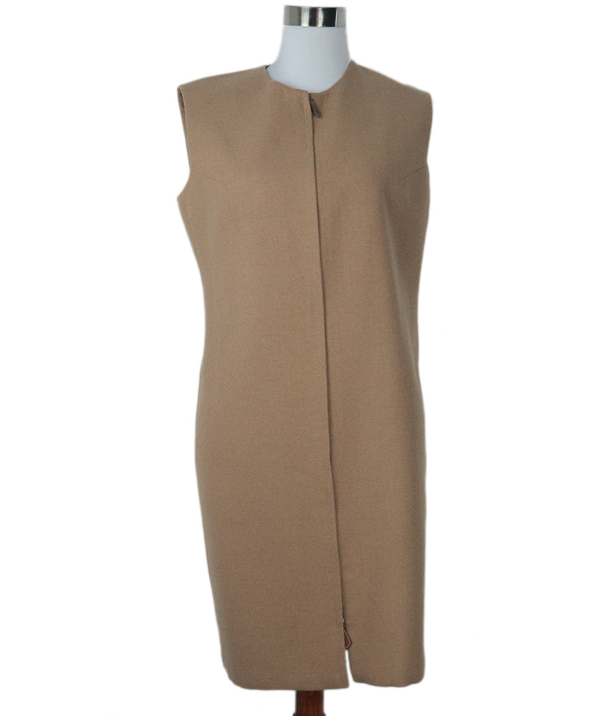 Hermes Tan Wool Dress 