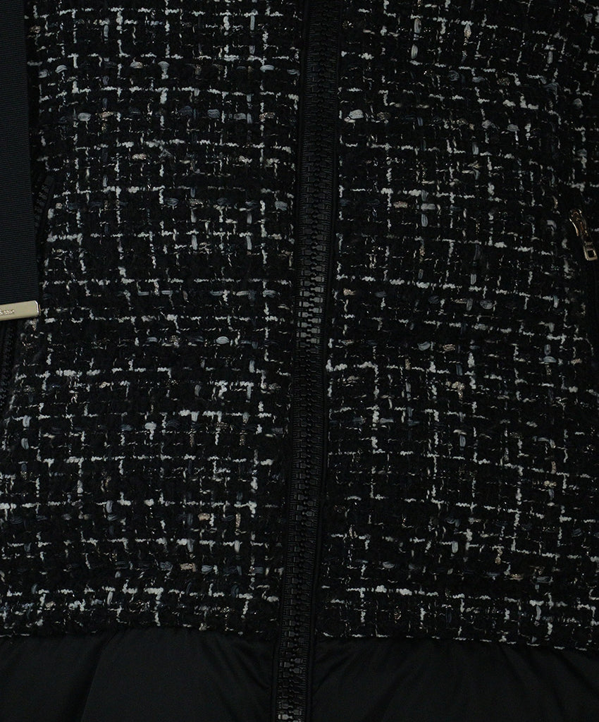 Herno B&W Tweed Down Coat 4