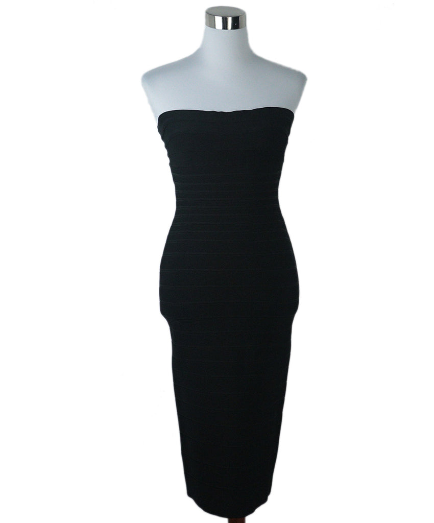 Herve Leger Black Strapless Dress 