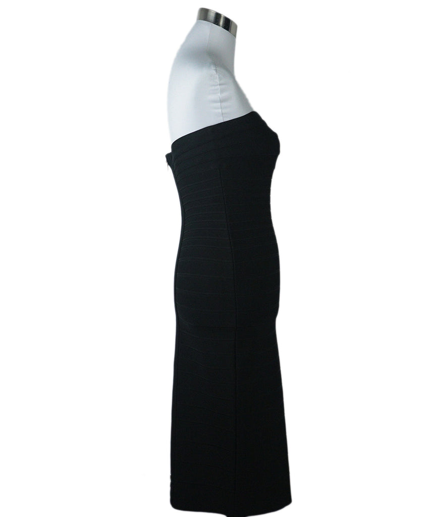 Herve Leger Black Strapless Dress 1