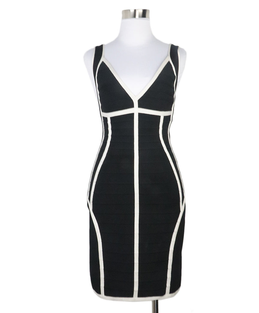 Herve Leger Black & White Spandex Dress 